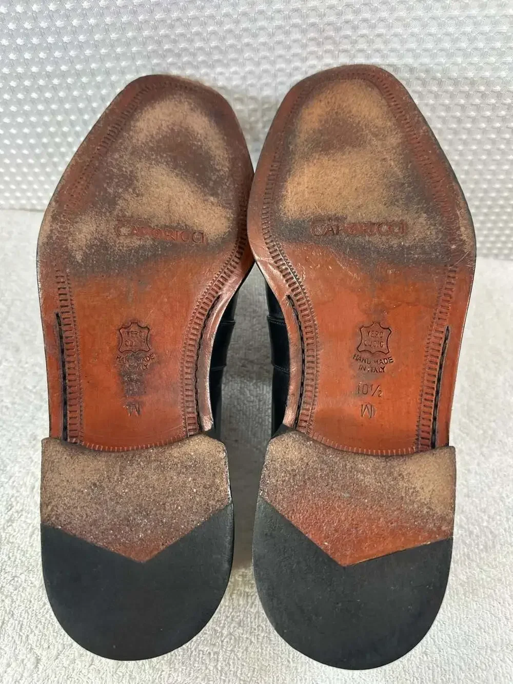 Caporicci Black Leather Penny Loafers Made in Italy